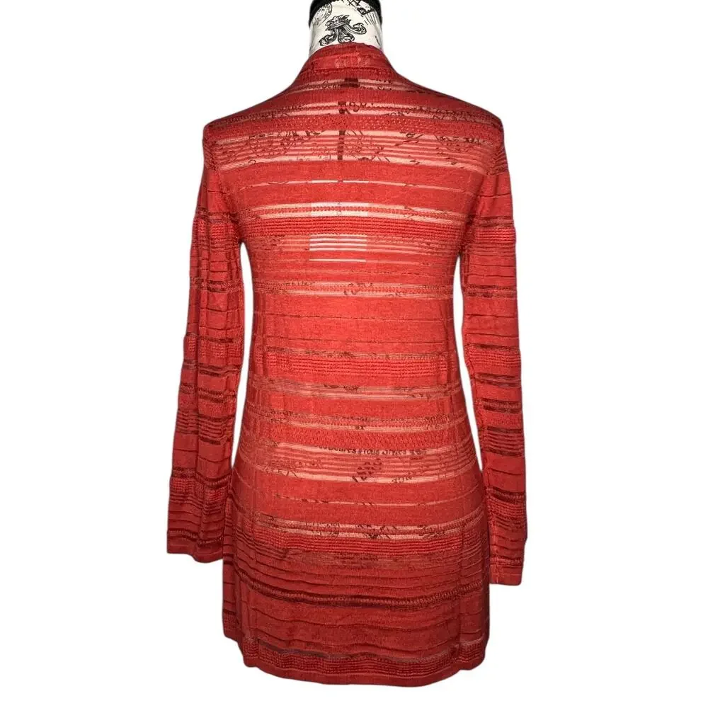 41 Hawthorn (M) Etelan Variegated Pointelle Stitch Open Cardigan - Stitch Fix - Picture 3 of 10